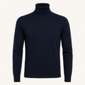 Knit Navy Turtleneck - Bautven Shirts