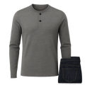 Woolen Ashen Henley - Bautven Shirts