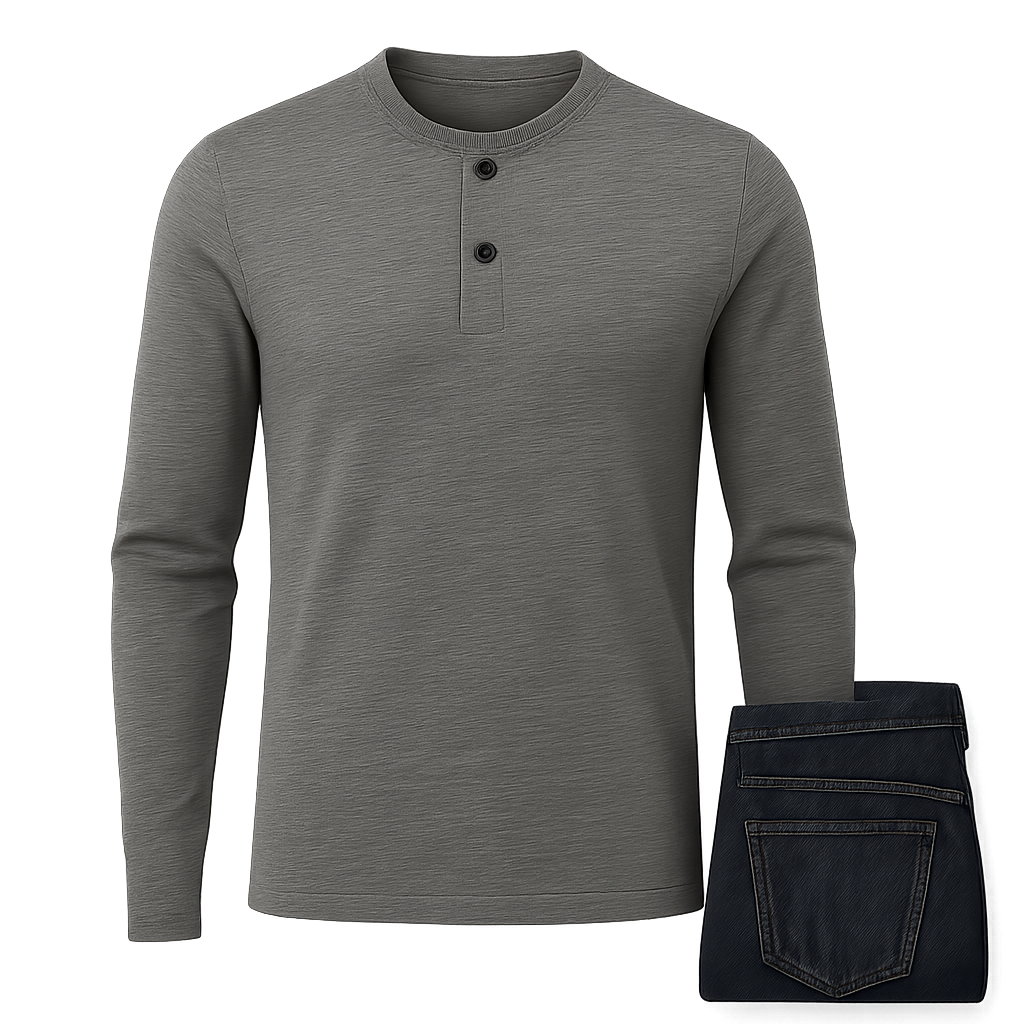 Woolen Ashen Henley - Bautven Shirts